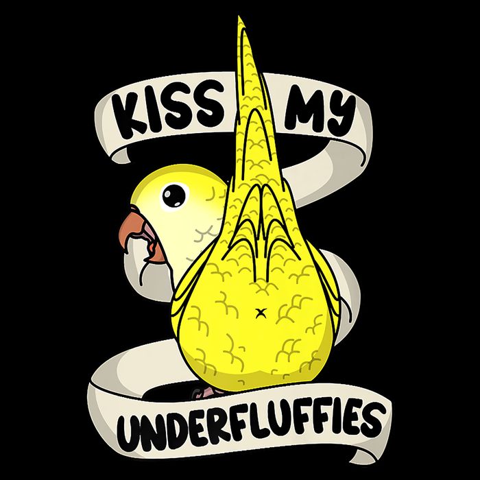 Kisss My Parrot Underfluffies I Yellow Monk Parakeet Quaker 16 in Basic Backpack