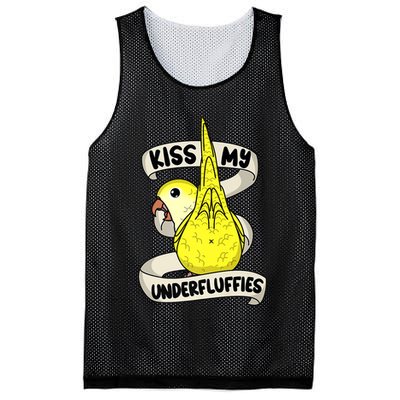 Kisss My Parrot Underfluffies I Yellow Monk Parakeet Quaker Mesh Reversible Basketball Jersey Tank