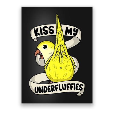 Kisss My Parrot Underfluffies I Yellow Monk Parakeet Quaker Poster