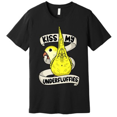 Kisss My Parrot Underfluffies I Yellow Monk Parakeet Quaker Premium T-Shirt