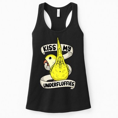 Kisss My Parrot Underfluffies I Yellow Monk Parakeet Quaker Womens Tank Top