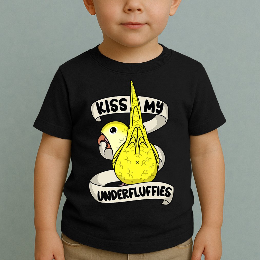 Kisss My Parrot Underfluffies I Yellow Monk Parakeet Quaker Toddler T-Shirt