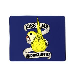 Kisss My Parrot Underfluffies I Yellow Monk Parakeet Quaker Mousepad