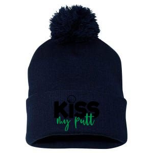 Kiss My Putt Golf Pom Pom 12in Knit Beanie