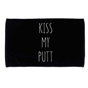 Kiss My Putt Funny Cute Golf Joke Gift Novelty Tee Microfiber Hand Towel