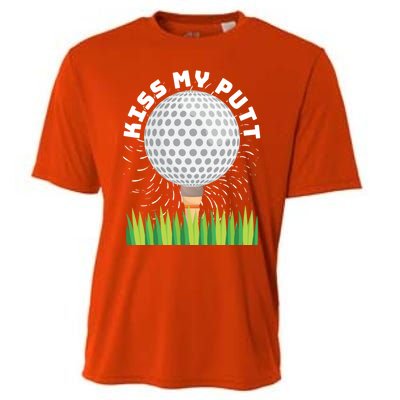 Kiss My Putt For Golfers Funny Gift Cooling Performance Crew T-Shirt