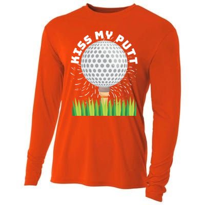 Kiss My Putt For Golfers Funny Gift Cooling Performance Long Sleeve Crew