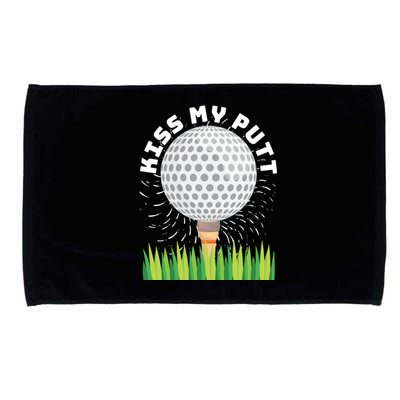 Kiss My Putt For Golfers Funny Gift Microfiber Hand Towel