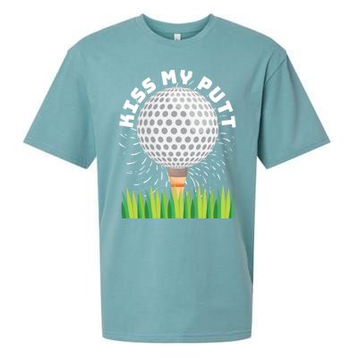 Kiss My Putt For Golfers Funny Gift Sueded Cloud Jersey T-Shirt