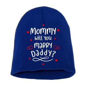 Kids Marriage Proposal Meaningful Gift Mommy Will You Marry Daddy Great Gift Short Acrylic Beanie