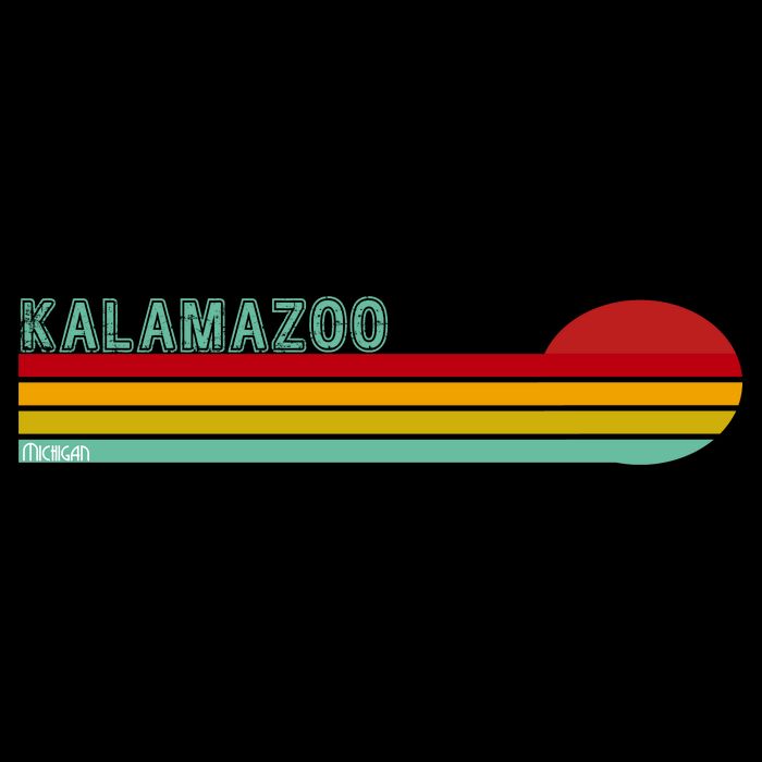 Kalamazoo Michigan Retro Drawstring Bag