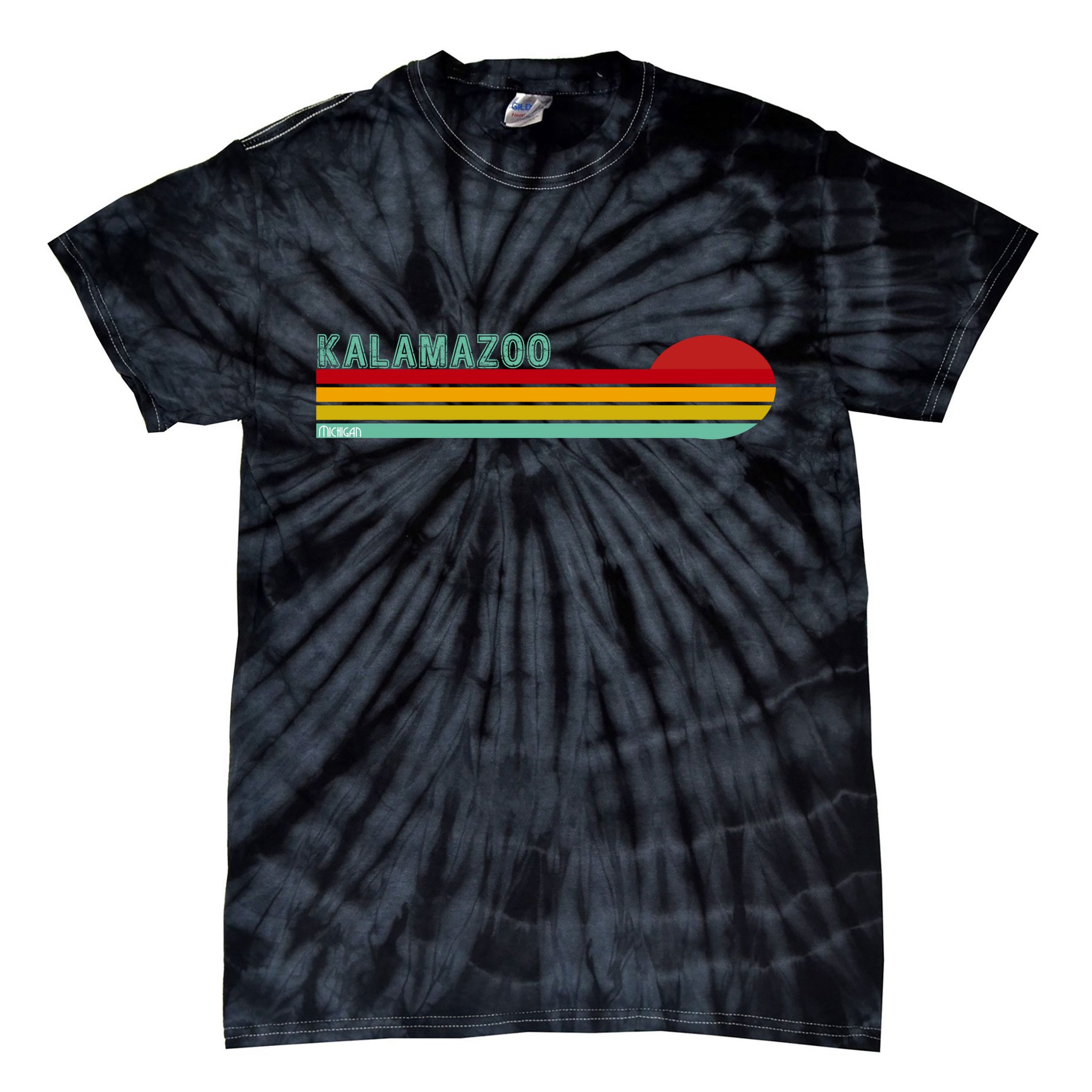 Kalamazoo Michigan Retro Tie-Dye T-Shirt