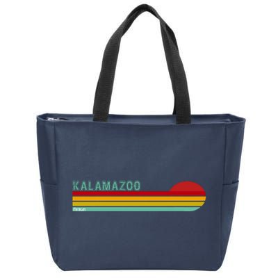 Kalamazoo Michigan Retro Zip Tote Bag