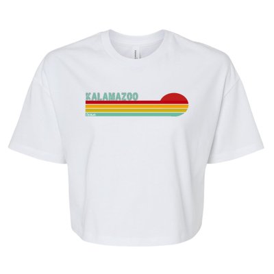 Kalamazoo Michigan Retro Bella+Canvas Jersey Crop Tee