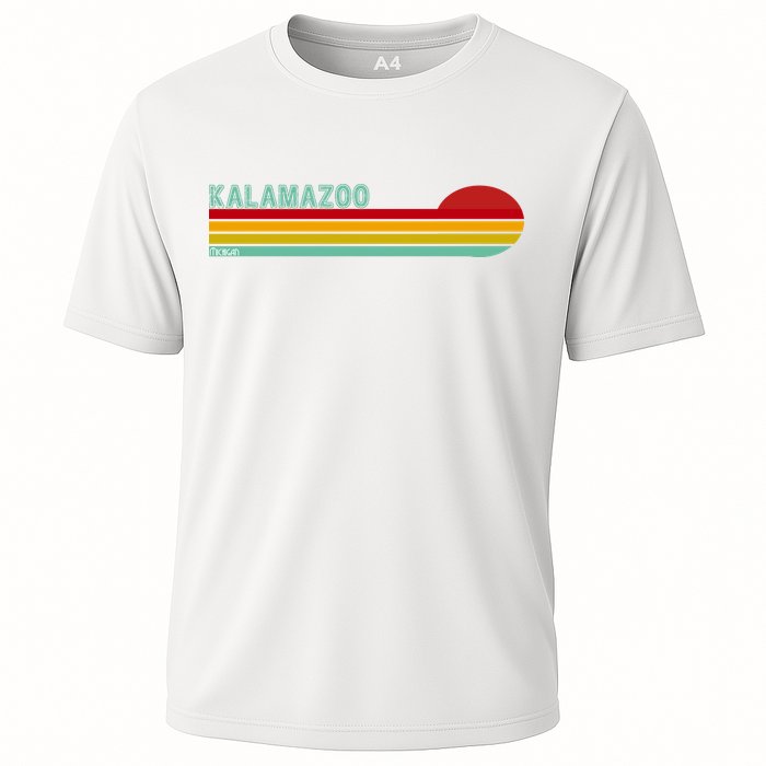 Kalamazoo Michigan Retro Cooling Performance Crew T-Shirt