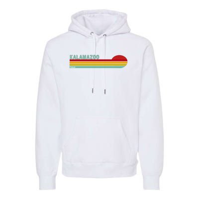 Kalamazoo Michigan Retro Premium Hoodie