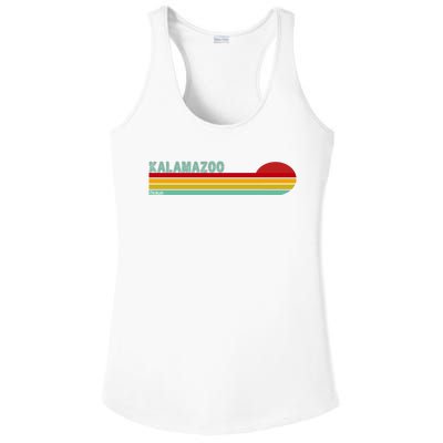 Kalamazoo Michigan Retro Ladies PosiCharge Competitor Racerback Tank