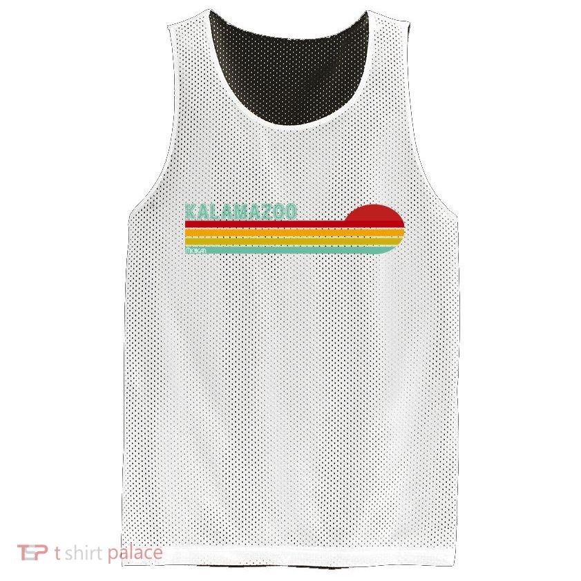 Kalamazoo Michigan Retro Mesh Reversible Basketball Jersey Tank