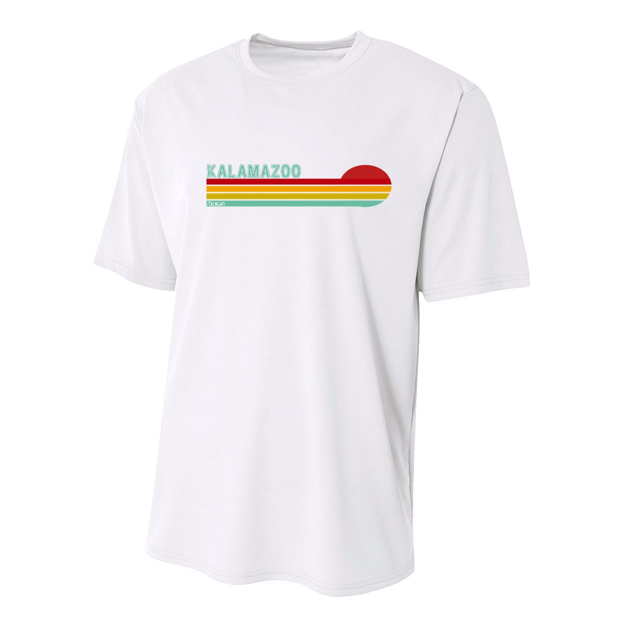 Kalamazoo Michigan Retro Youth Performance Sprint T-Shirt