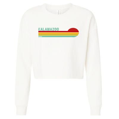 Kalamazoo Michigan Retro Cropped Pullover Crew
