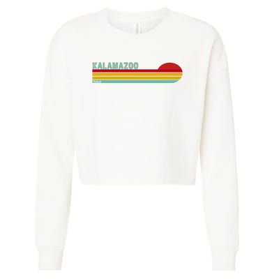 Kalamazoo Michigan Retro Cropped Pullover Crew