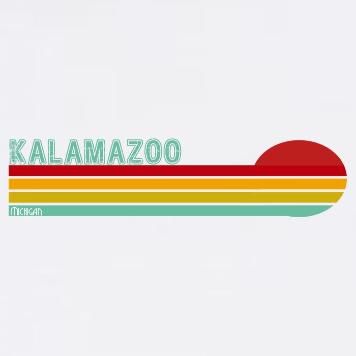 Kalamazoo Michigan Retro Cropped Pullover Crew