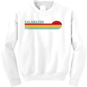 Kalamazoo Michigan Retro Kids Sweatshirt