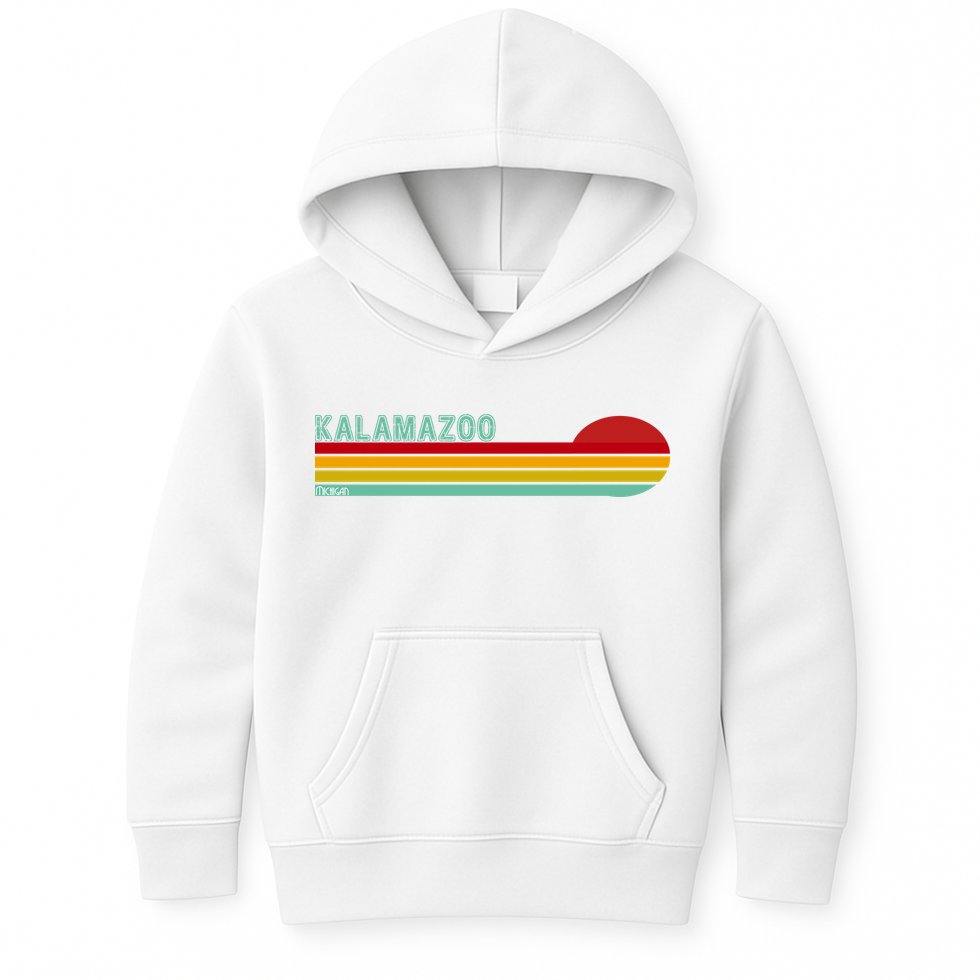 Kalamazoo Michigan Retro Kids Hoodie