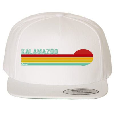 Kalamazoo Michigan Retro Wool Snapback Cap