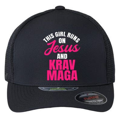 Krav Maga Run On Jesus MMA Self Defense Contact Combat Flexfit Unipanel Trucker Cap
