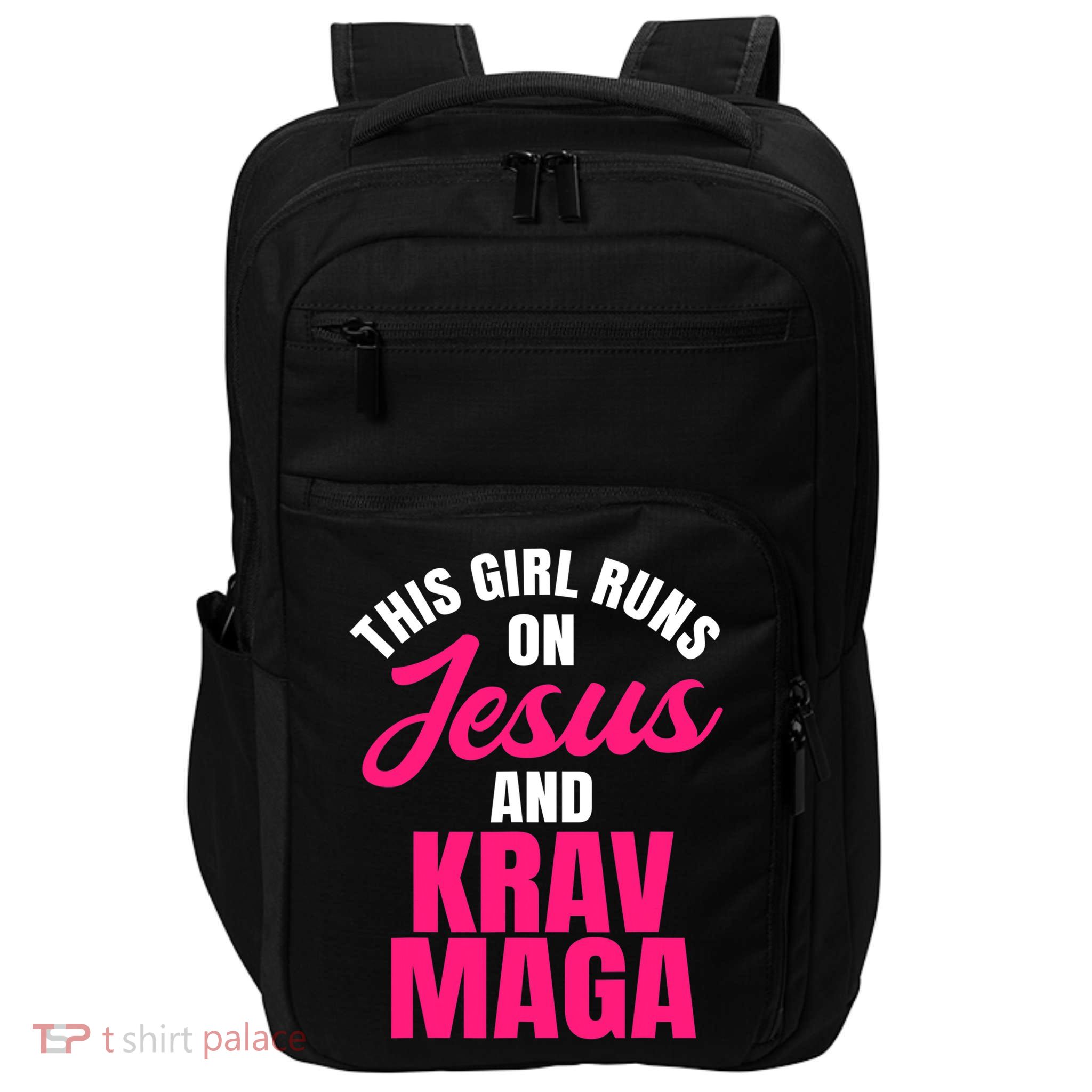 Krav Maga Run On Jesus MMA Self Defense Contact Combat Impact Tech Backpack