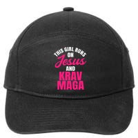 Krav Maga Run On Jesus MMA Self Defense Contact Combat 7-Panel Snapback Hat
