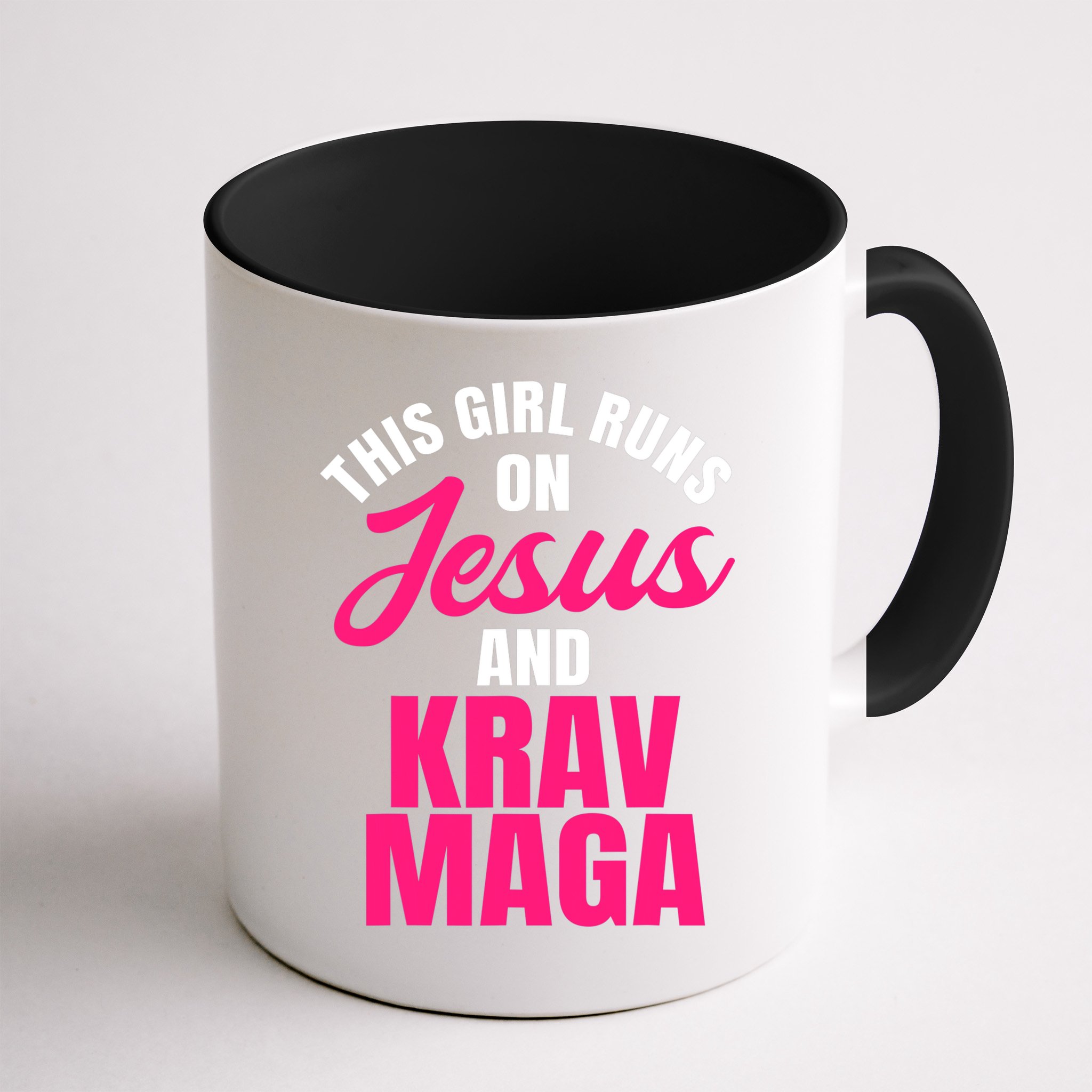 Krav Maga Run On Jesus MMA Self Defense Contact Combat Mug
