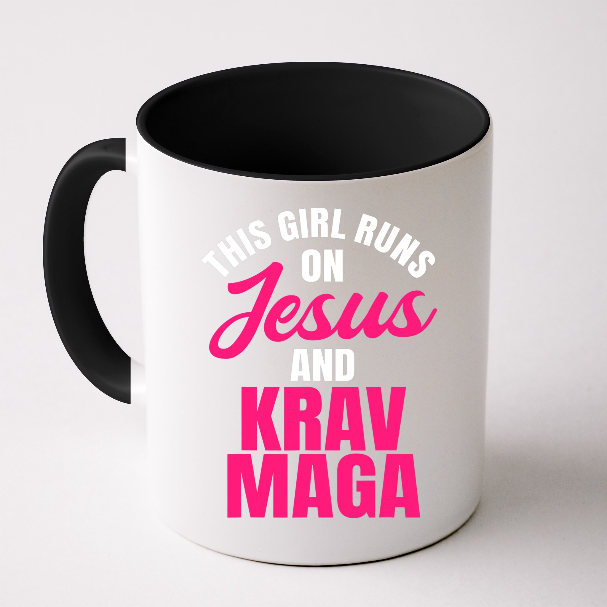 Krav Maga Run On Jesus MMA Self Defense Contact Combat Mug