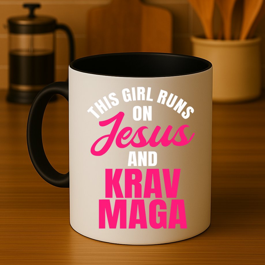 Krav Maga Run On Jesus MMA Self Defense Contact Combat Mug