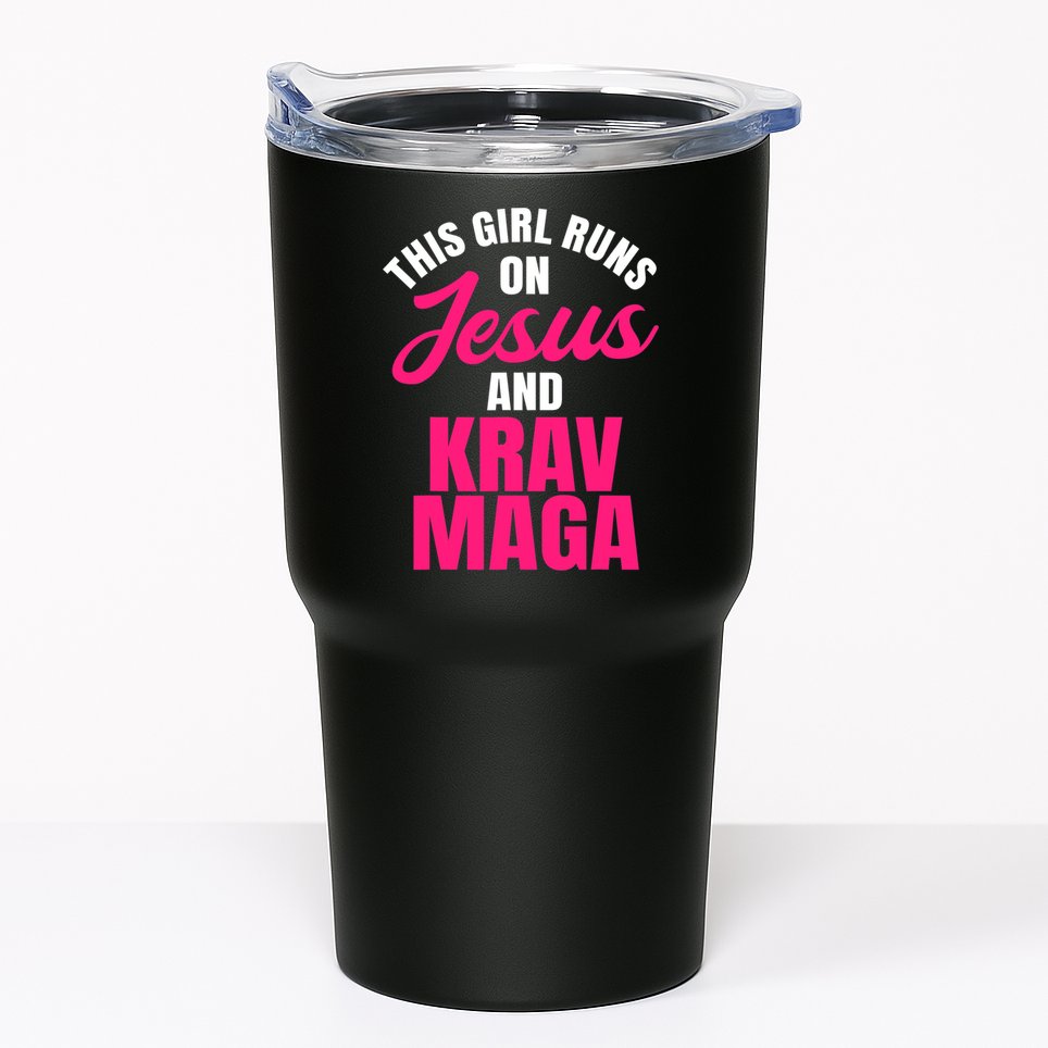 Krav Maga Run On Jesus MMA Self Defense Contact Combat Tumbler