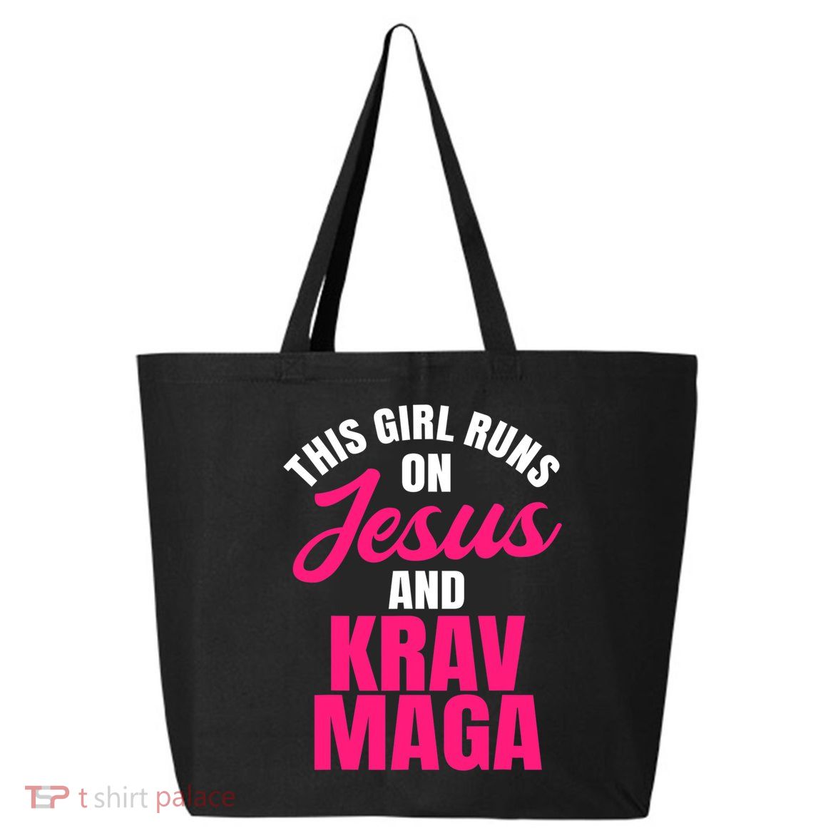 Krav Maga Run On Jesus MMA Self Defense Contact Combat 25L Jumbo Tote