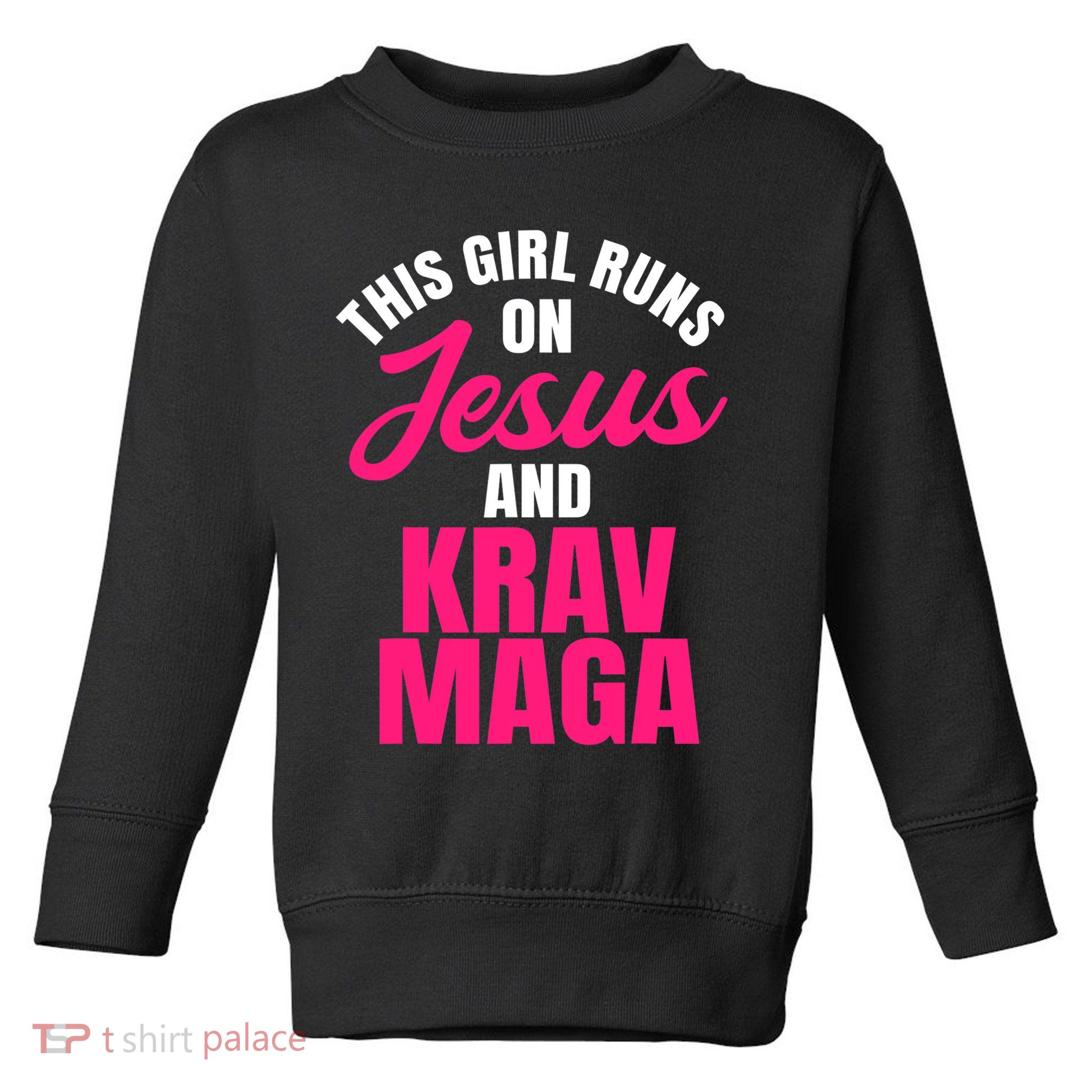 Krav Maga Run On Jesus MMA Self Defense Contact Combat Toddler Sweatshirt