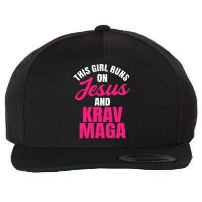 Krav Maga Run On Jesus MMA Self Defense Contact Combat Wool Snapback Cap