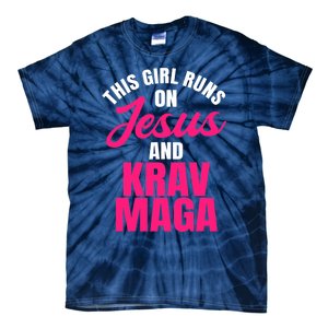 Krav Maga Run On Jesus MMA Self Defense Contact Combat Tie-Dye T-Shirt