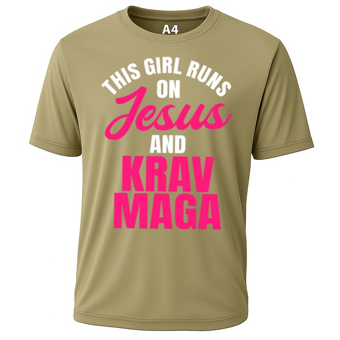 Krav Maga Run On Jesus MMA Self Defense Contact Combat Cooling Performance Crew T-Shirt