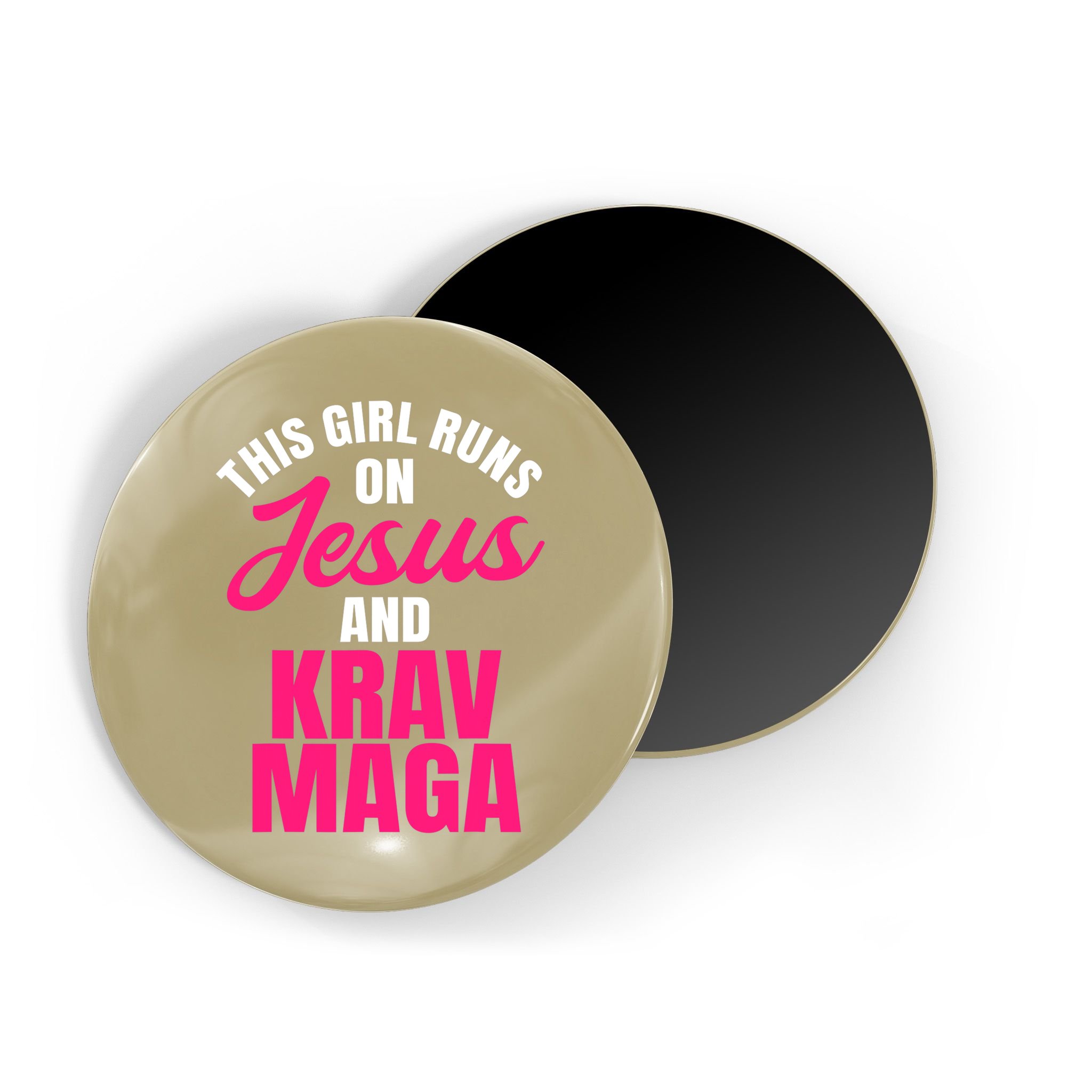 Krav Maga Run On Jesus MMA Self Defense Contact Combat Magnet