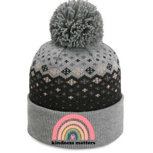 Kindness Matters Rainbow Heart The Baniff Cuffed Pom Beanie