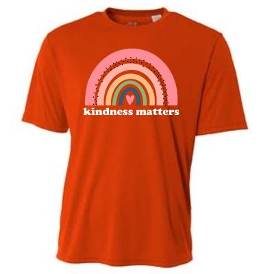 Kindness Matters Rainbow Heart Cooling Performance Crew T-Shirt