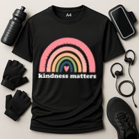 Kindness Matters Rainbow Heart Performance Shirt