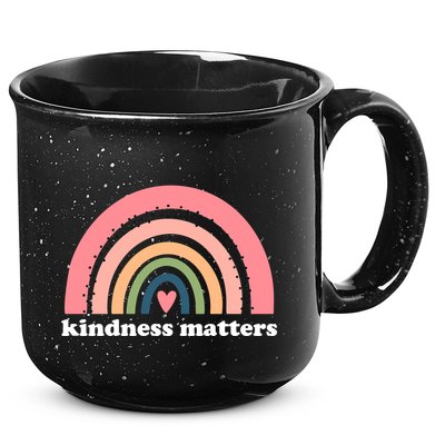 Kindness Matters Rainbow Heart 15oz Campfire Ceramic Mug