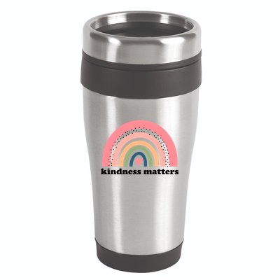 Kindness Matters Rainbow Heart 16oz Travel Tumbler