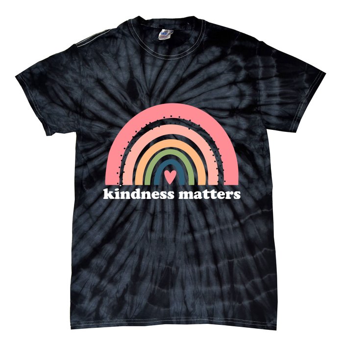 Kindness Matters Rainbow Heart Tie-Dye T-Shirt
