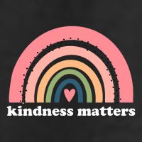 Kindness Matters Rainbow Heart Microfiber Hand Towel