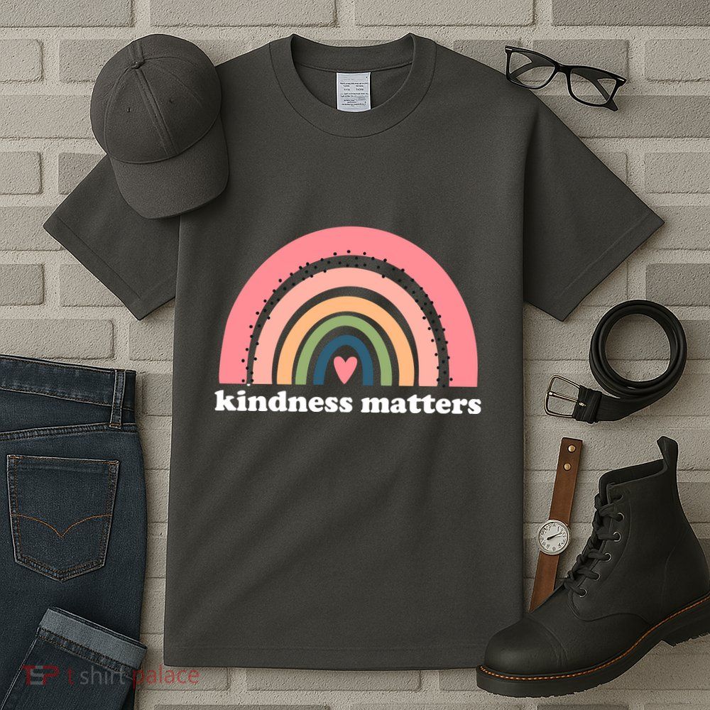 Kindness Matters Rainbow Heart Tall T-Shirt